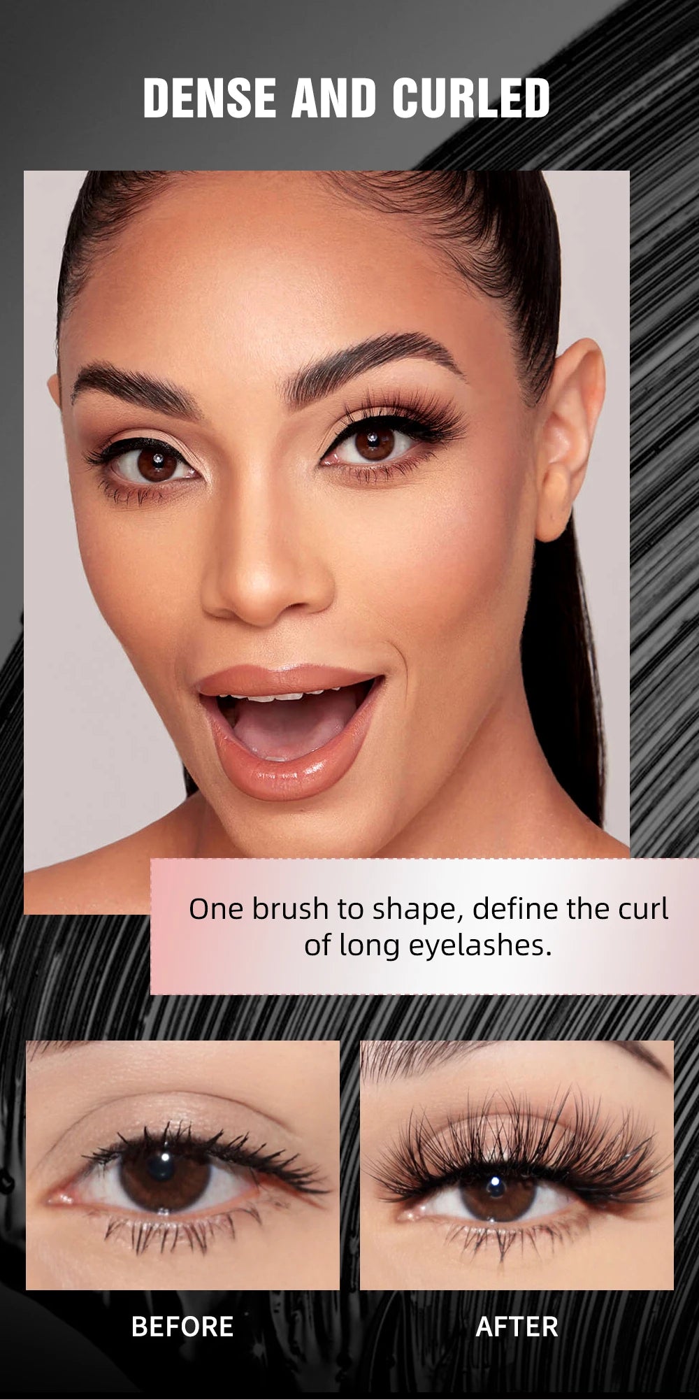 New Silk Fiber Black Mascara Waterproof Long Lasting Extension Eyelashes Lengthening Curling Mascara Black Eyelash Makeup