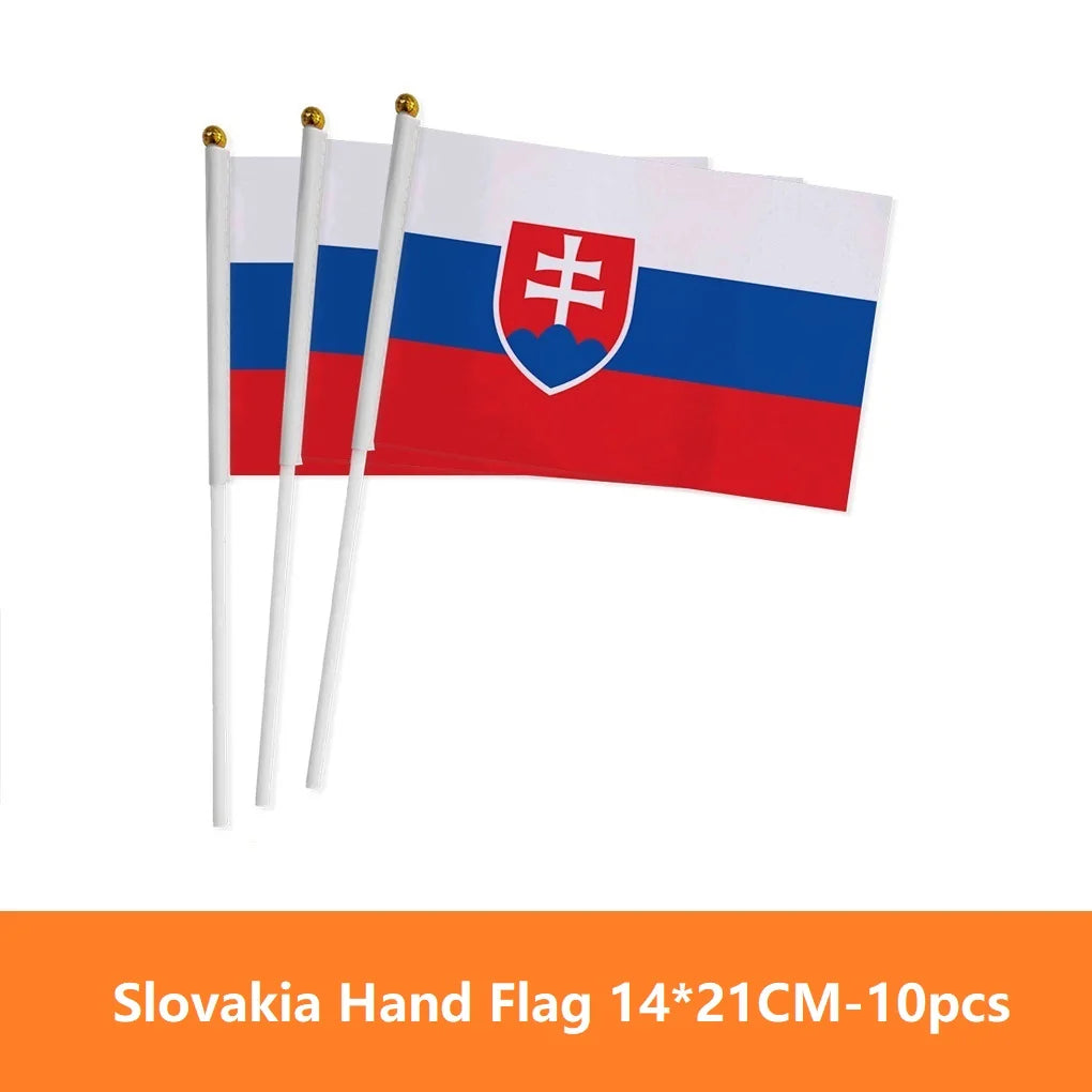 European Country Hand Waving Flags - أعلام أوروبية يدوية للتشجيع والاحتفالات