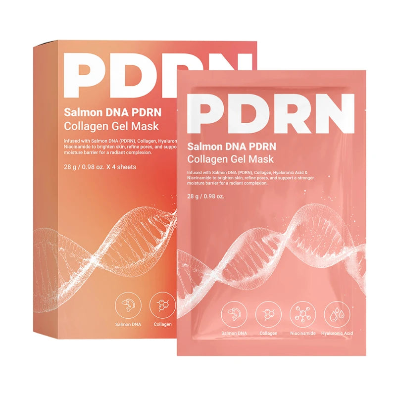 Salmon Dna PDRN Facial Mask Collagen Hydrating Moisturizing Hydrogel Mask Radiant Gentle Soothing Repair Daily Skincare