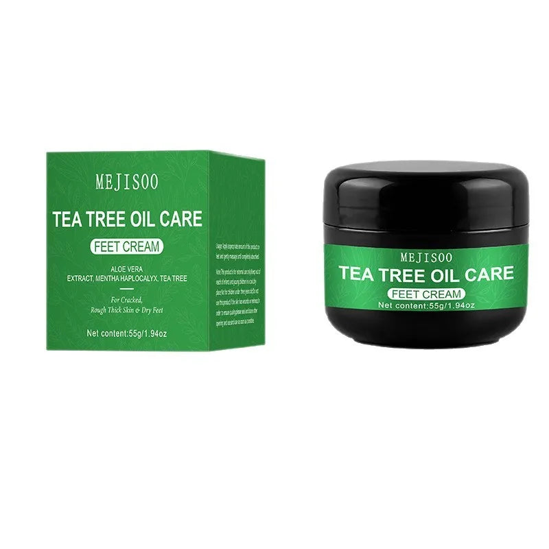 Tea Tree Oil Moisturizing Foot Cream 55g Aloe Vera Soothe Nourishing Smoothing Dry Heels Hydrate And Non-sticky Foot Care