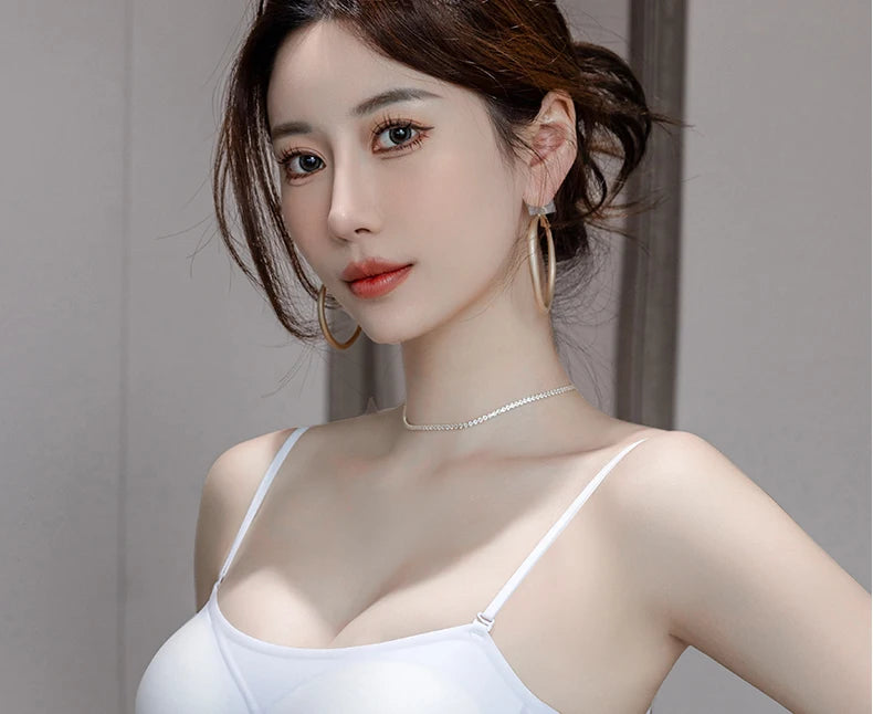 MOYISU Backless Halter Bra with Pads Cross Straps for Small Boobs, Volumizing Push Up Bralette, Strapless Plunge Dress Underwear