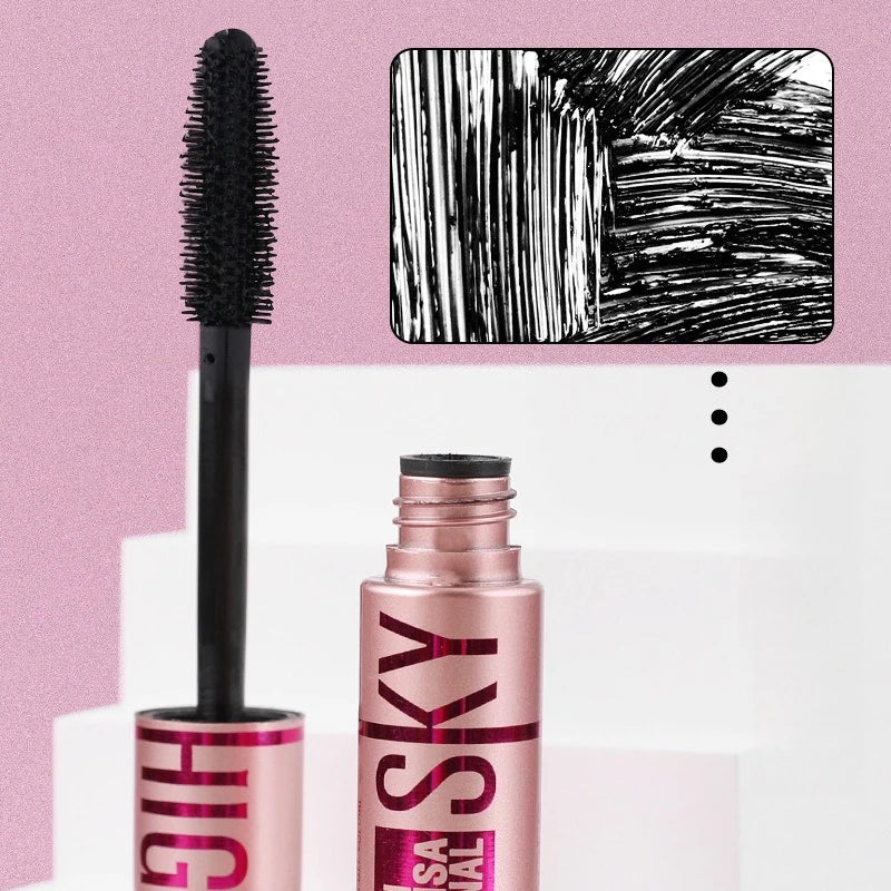 4D Mascara Waterproof Volumizing Curling Lengthening Smudge Proof Long Lasting Flawless Lashes for Women Daily Natural Look