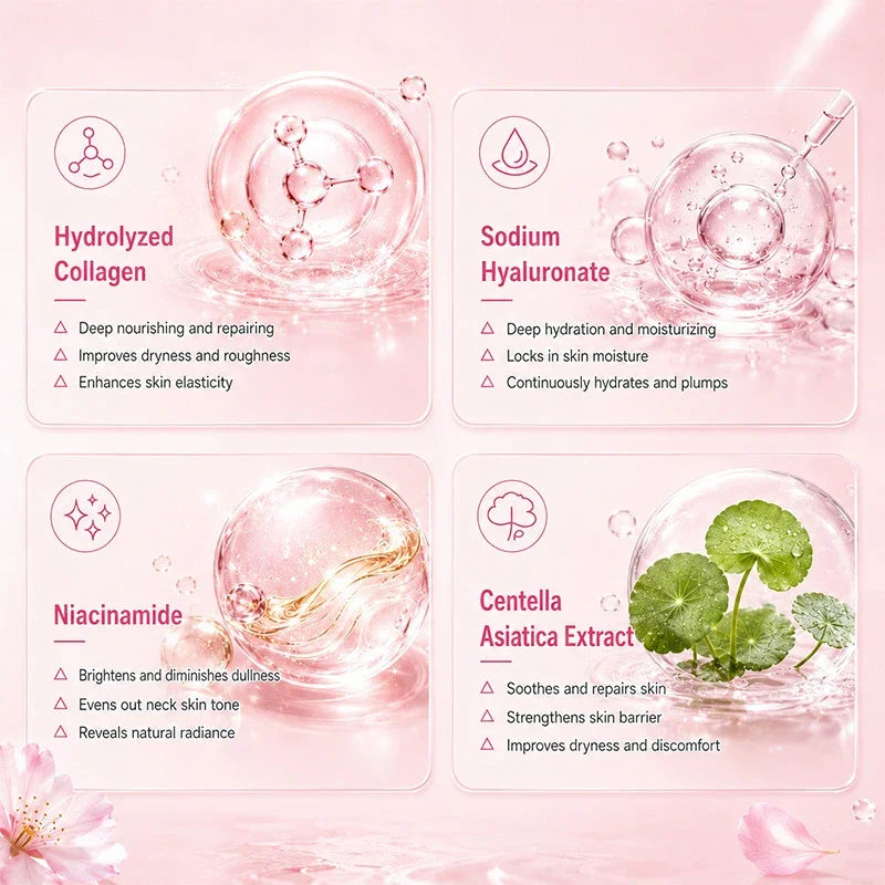 Niacinamide Brightening Hydrating Neck Mask 25g Centella Asiatica Gentle Repair Smoothing Firming Reduce Fine Lines Neck Care