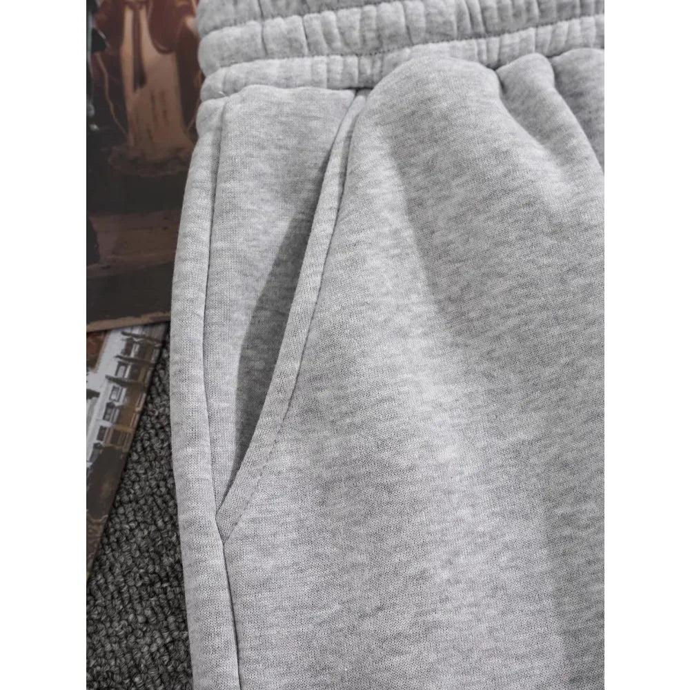 Spring and summer new solid color gray atmospheric men's pure cotton drawstring waist sports shorts