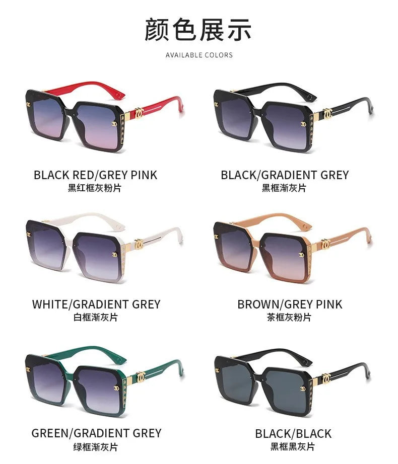Women’s Classic Box Sunglasses – Grey Lens, TR+Metal Frame (Spring 2025)