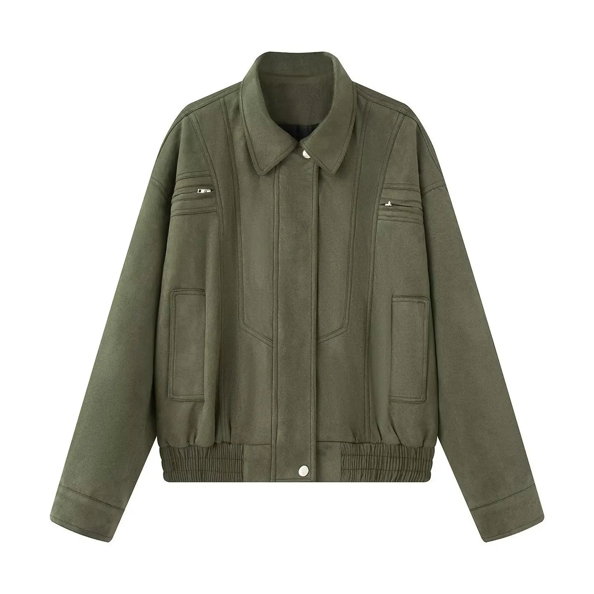 Vintage Women Leather Jacket 2026 New Autumn Winter Solid Zipper Lapel Collar Short Coat Long Sleeve Pockets Fashion Outerwear