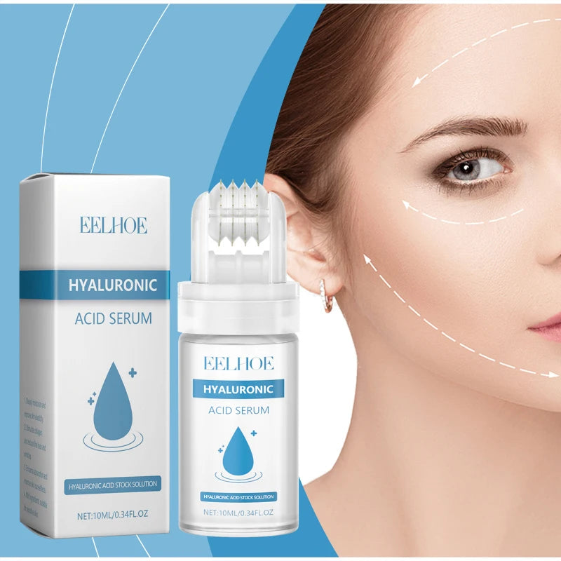 Deeply Hydrating Korean Facial Essence Set Hyaluronic Acid Microneedle Roller Skin Care Easily Absorbed Moisturizing Essence