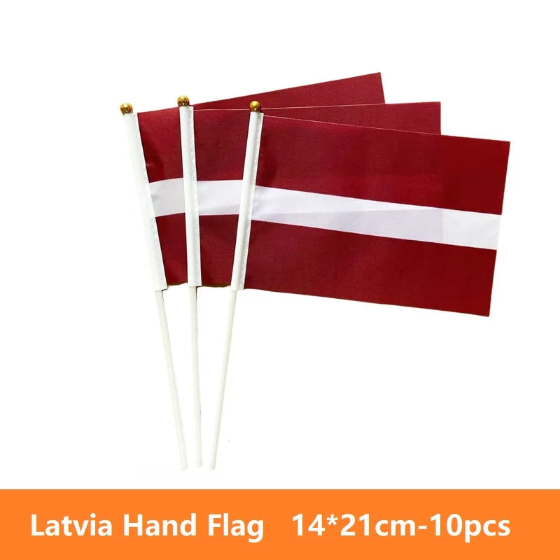European Country Hand Waving Flags - أعلام أوروبية يدوية للتشجيع والاحتفالات
