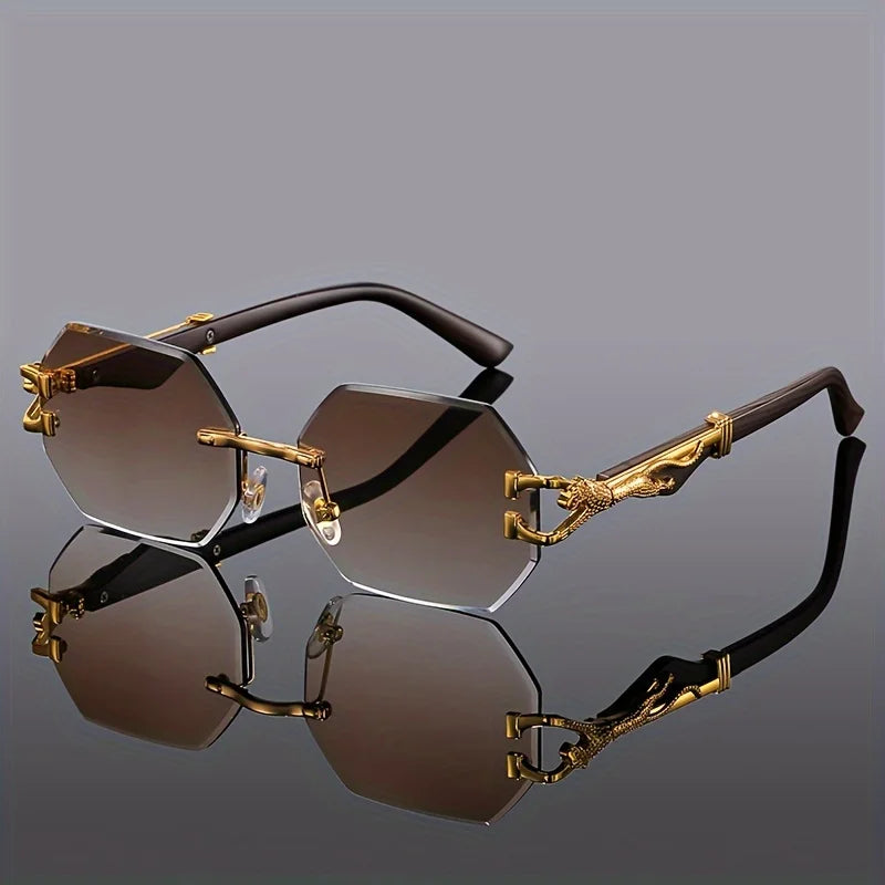 Women’s Geometric Leopard Print Sport Glasses – Lightweight & Durable Frame