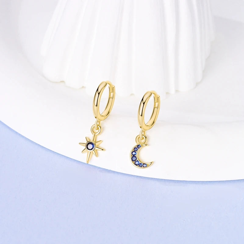 925 Silver Hoop Earring For Woman Rose Gold Yellow Pendientes Original Minimalist Earring Jewelry