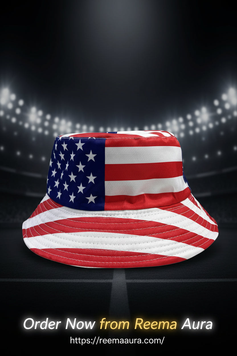 Reversible National Flag Print Bucket Hat - قبعة باكيت قابلة للعكس بتصميم أعلام الدول