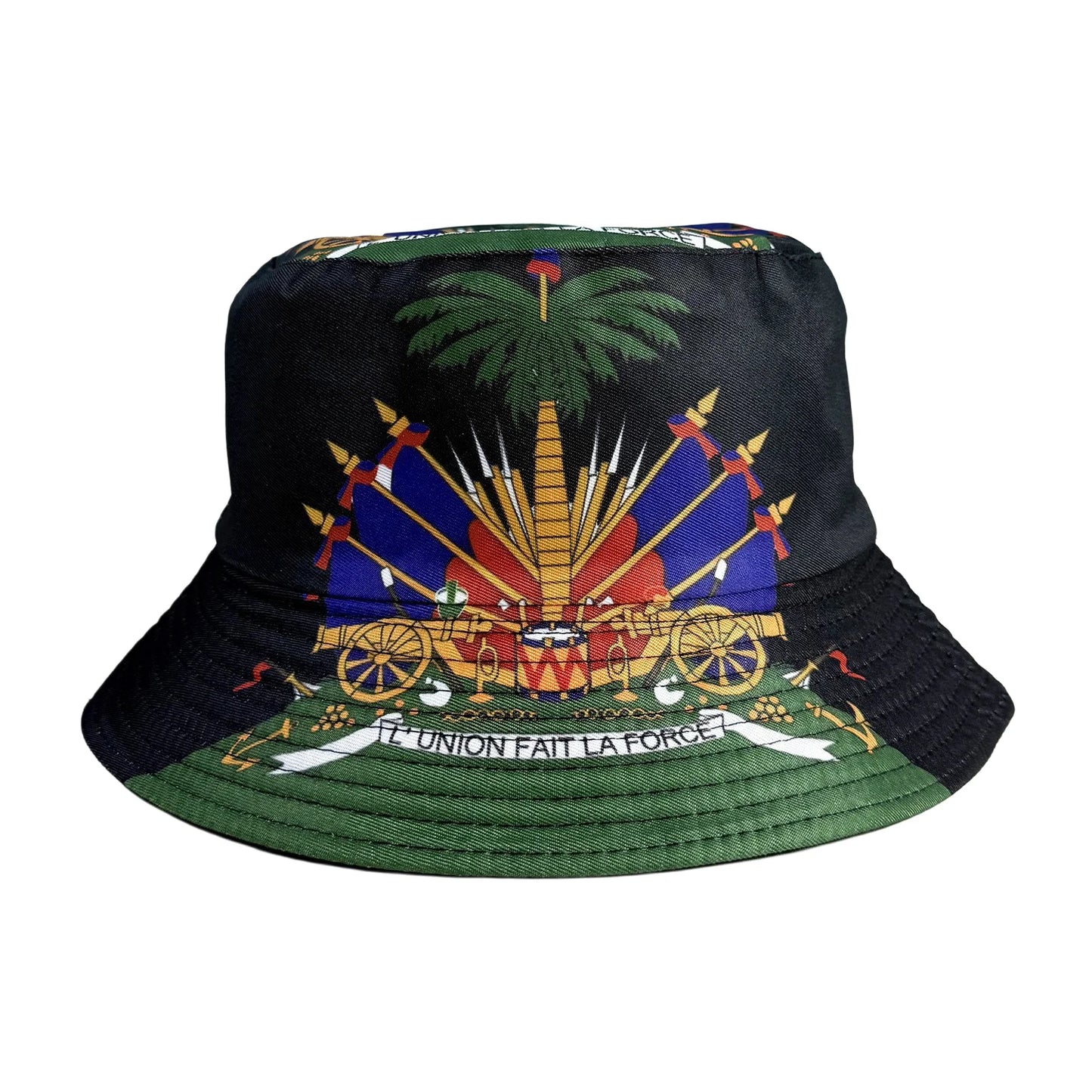 Reversible National Flag Print Bucket Hat - قبعة باكيت قابلة للعكس بتصميم أعلام الدول