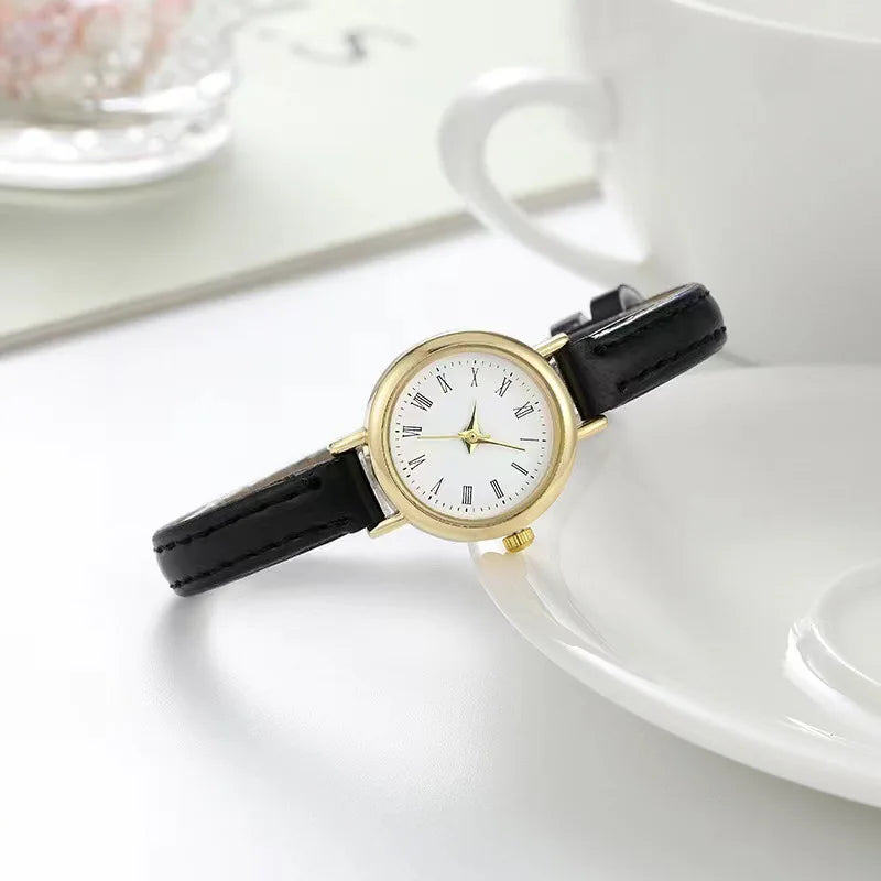 Women Watches Fashion Small Roma Dial Ladies Leather Band Quartz Watch Reloj Mujer Girls Clock Gift