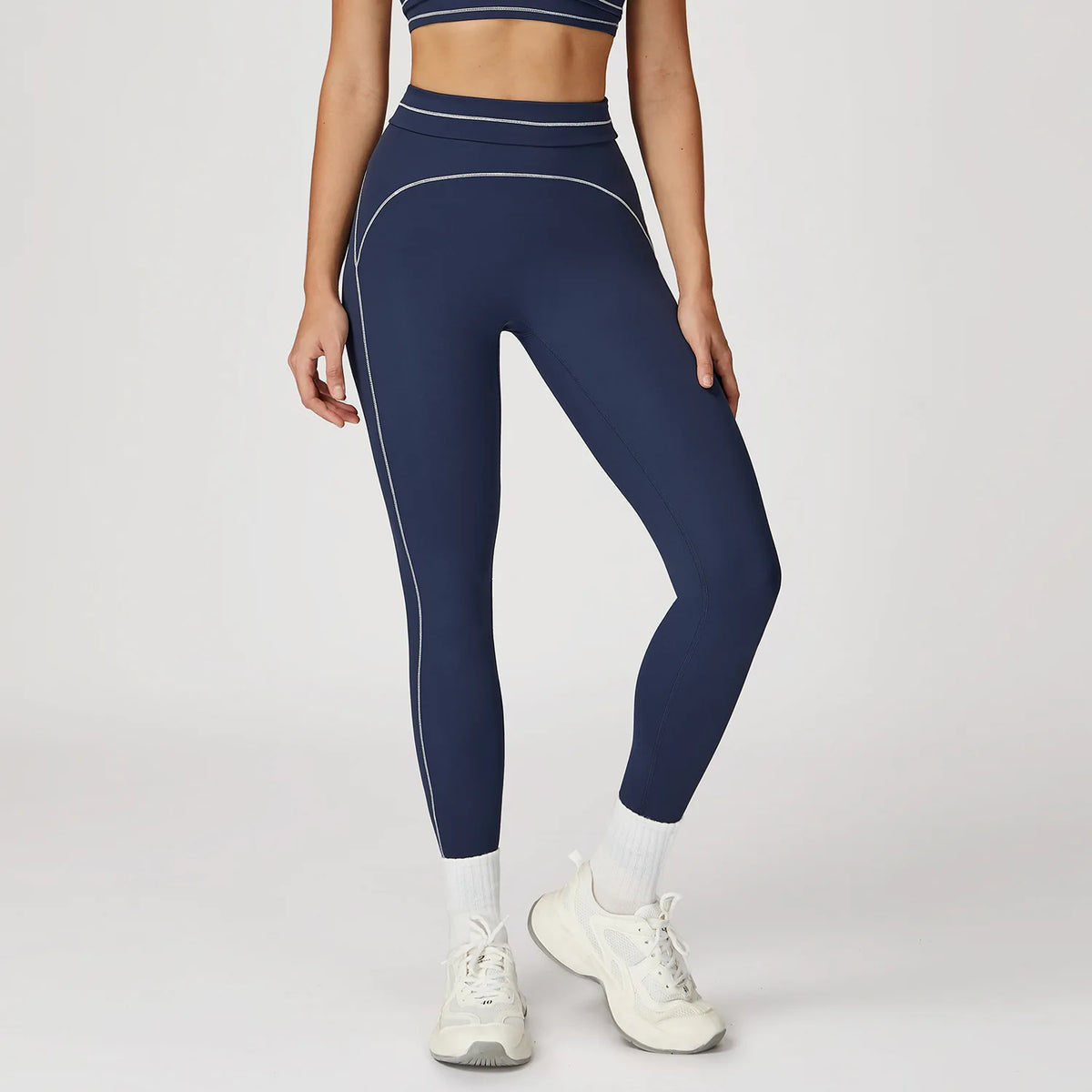 Rooftrellen 1PC Woman High Waisted Fitness Yoga Pants Summer Gym Running Sports Push Up Quick Drying Color Blocking Yoga Pants