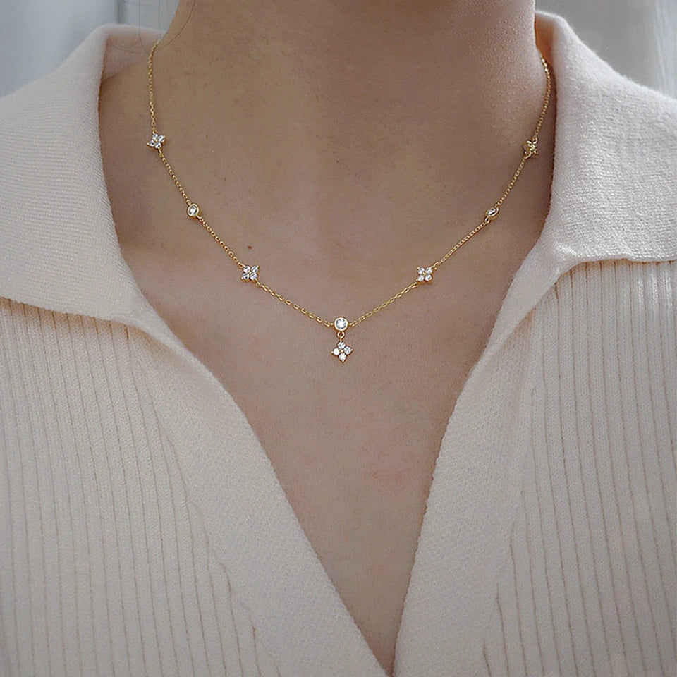 ZAKOL Stainless Steel Temperament Pearl Chain Choker Necklace for Women Waterproof Collar Jewelry Bijoux Gift