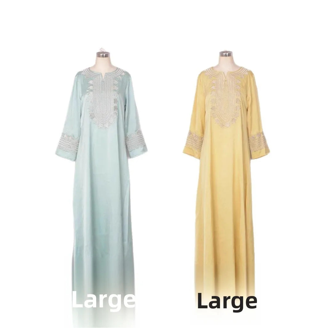 New arrival elegant Women's Dress MT064 Embroidered Long Robe for spring season, Ramadan, Eid celebrations