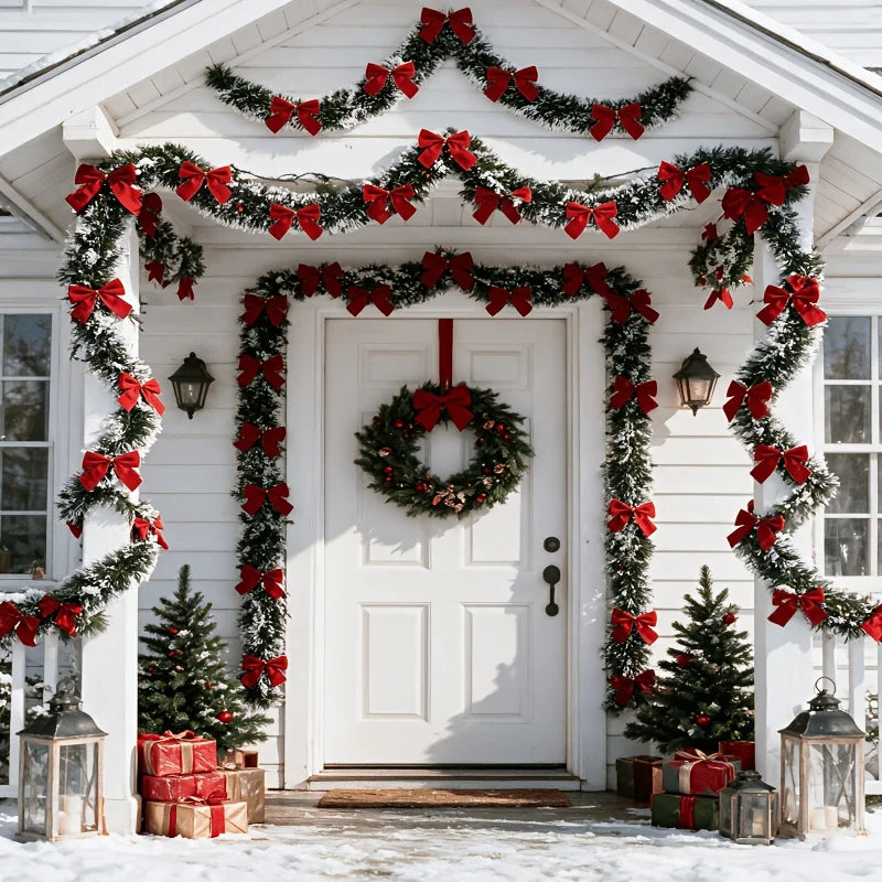 78.7-inch Artificial Cedar Branch Christmas Vine,Suitable for Front Doors, Porches, Mantels, Stair Railings,Christmas Home Decor