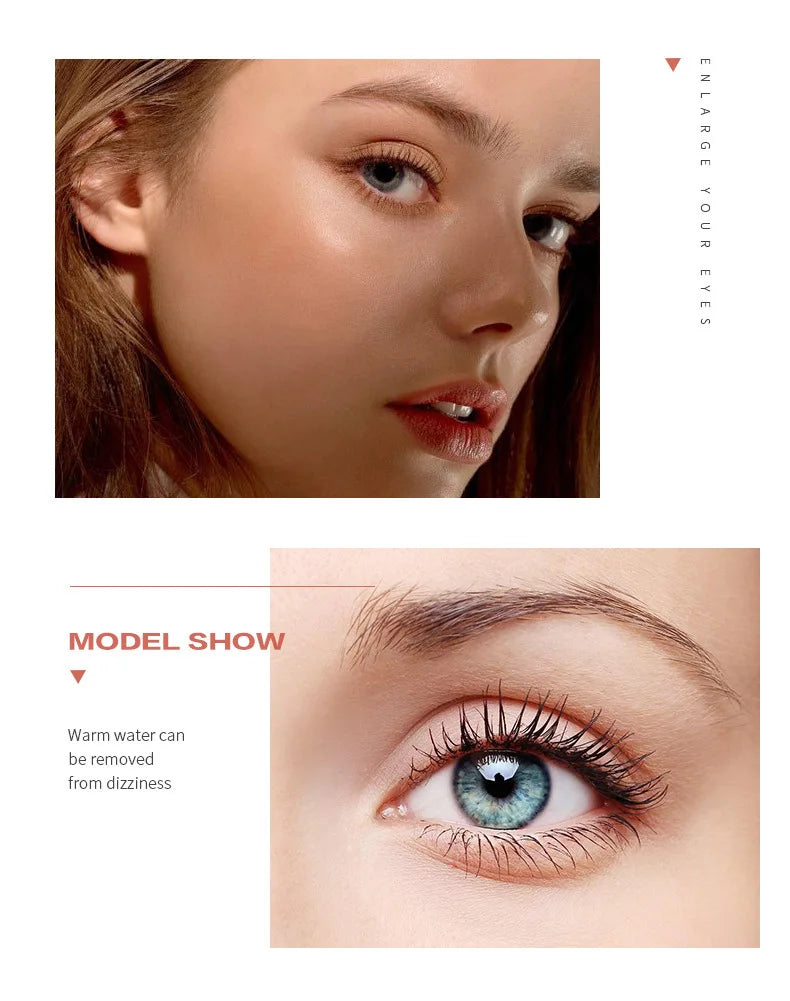 4D Mascara Waterproof Volumizing Curling Lengthening Smudge Proof Long Lasting Flawless Lashes for Women Daily Natural Look