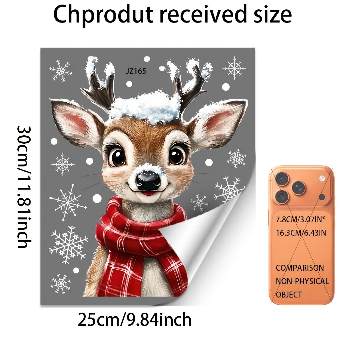 Christmas Necklaces, Snowflake, Deer, Window Stickers, Static Cling Stickers, Bedroom, Living Room, Home Decor, Display Window