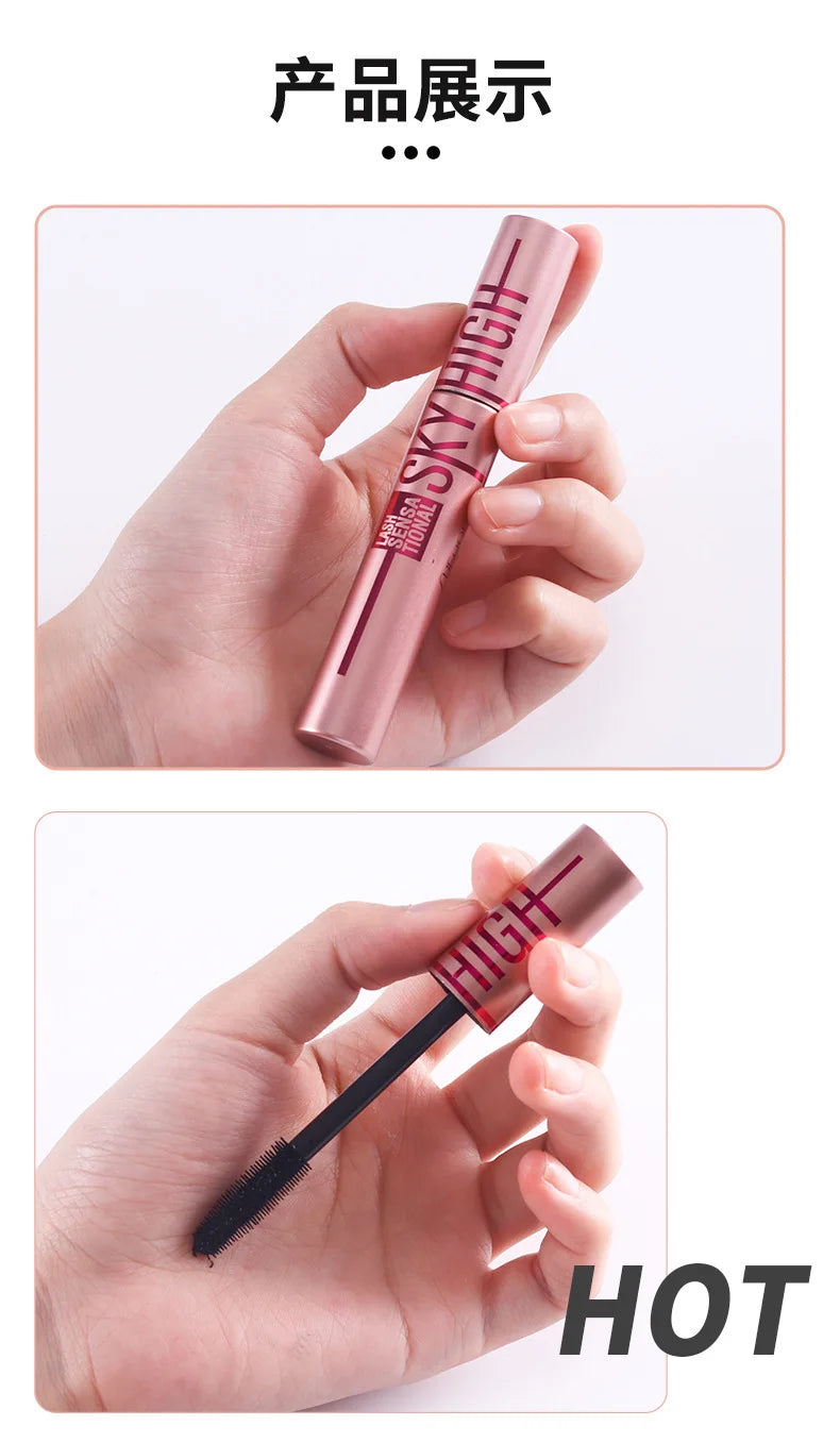 4D Mascara Waterproof Volumizing Curling Lengthening Smudge Proof Long Lasting Flawless Lashes for Women Daily Natural Look