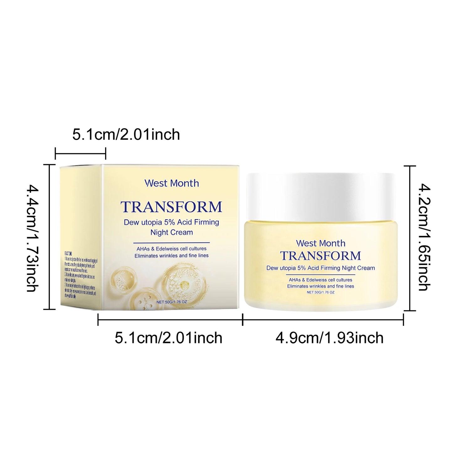 WEST MONTH Firming Night Cream Effectively Fight Wrinkles, Eeduce Fine Lines and Wrinkles, Tighten the Skin Firming Cream