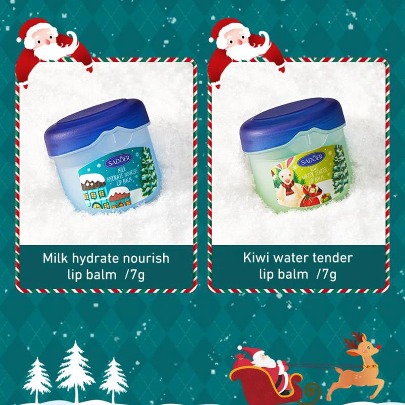 Hand Cream + Lip Balm Set Moisturizing And Non Greasy Reduce Finelines Gentle Care For Dryness Skin Christmas Gift Box