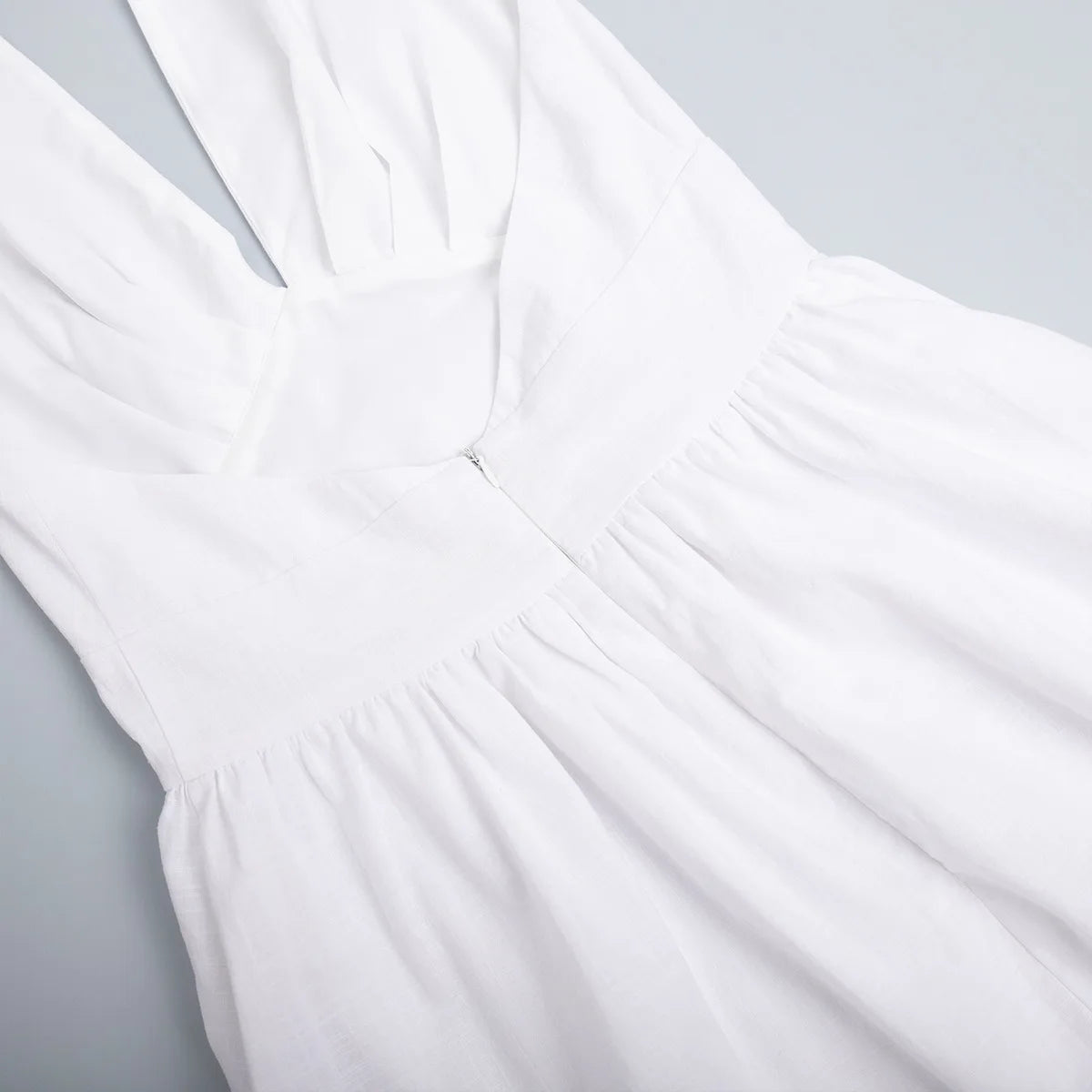 BKLD Pure Cotton Long Dresses 2026 Spring Summer High Waist V-Neck Lace-Up Maxi Dress Party Clubwear Solid Color Women Clothing