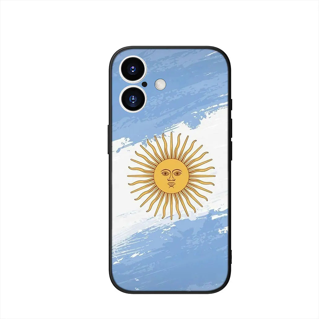 Argentina Flag Football iPhone Case - غطاء آيفون بتصميم علم الأرجنتين لكرة القدم