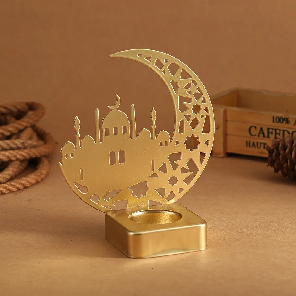 2026 Ramadan Moon & Castle Candle Holder – Islamic Home Decor