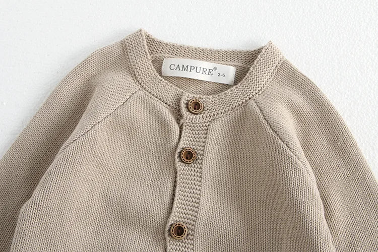 MILANCEL 0-3 Y 2024 Autumn Baby Sweater Infant Girls Mushroom Embroidery Cardigan Toddler Boys Knitted Coat Optional Bodysuit
