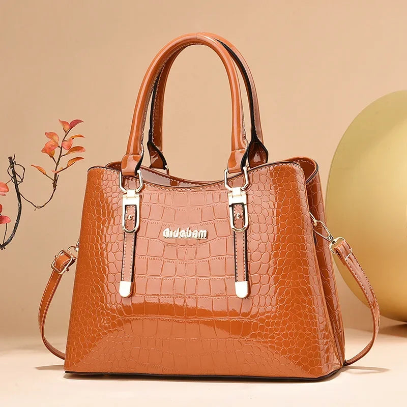Luxury Bright Leather Handbags Designer Crossbody Bags for Women New Large Capacity Exquisite Ladies Shoulder Messenger Bag