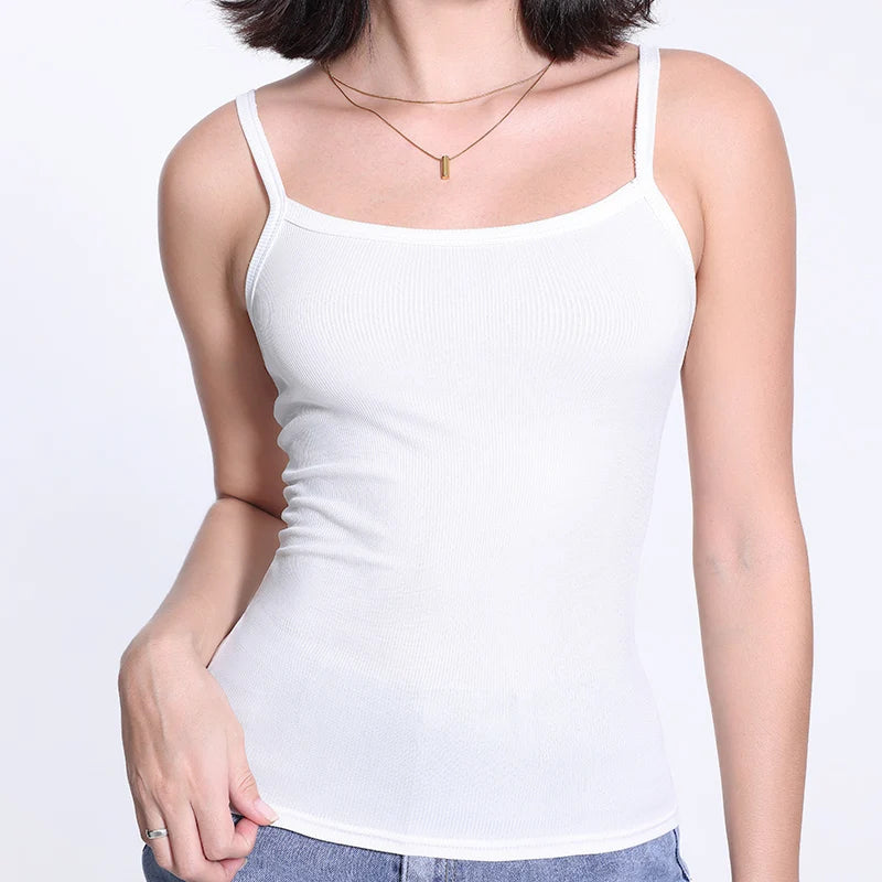 3/6-Pack Korean Style Slim Camisole Tops – Solid Color