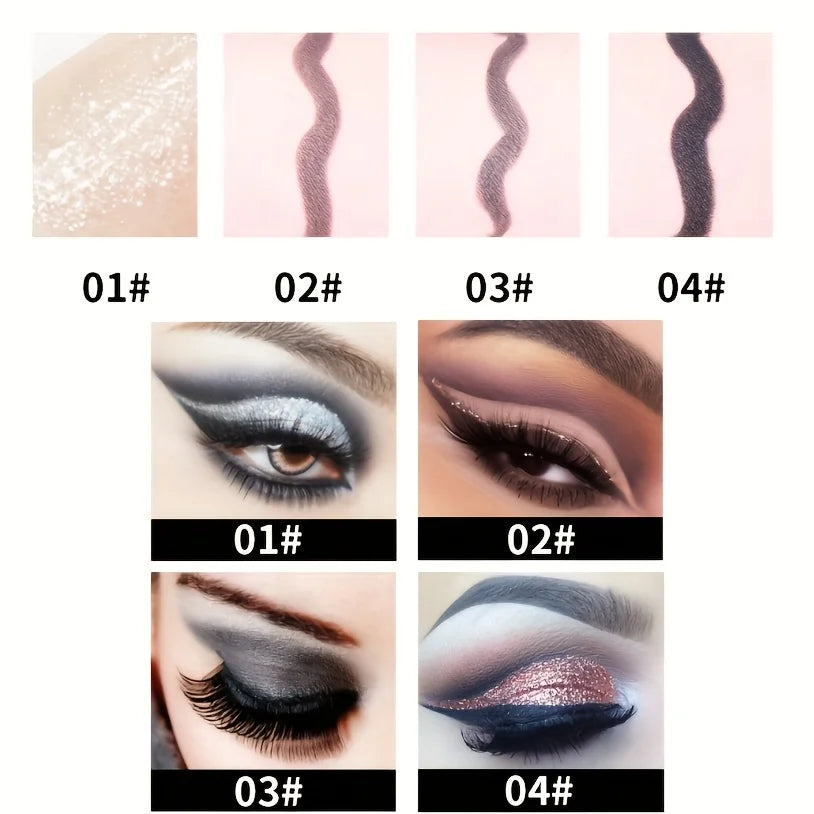 Gel Eyeliner, Quick-Dry Matte Smudge Proof Waterproof Eye-liner Pencil For Women Girls Daily Party Stage Makeup