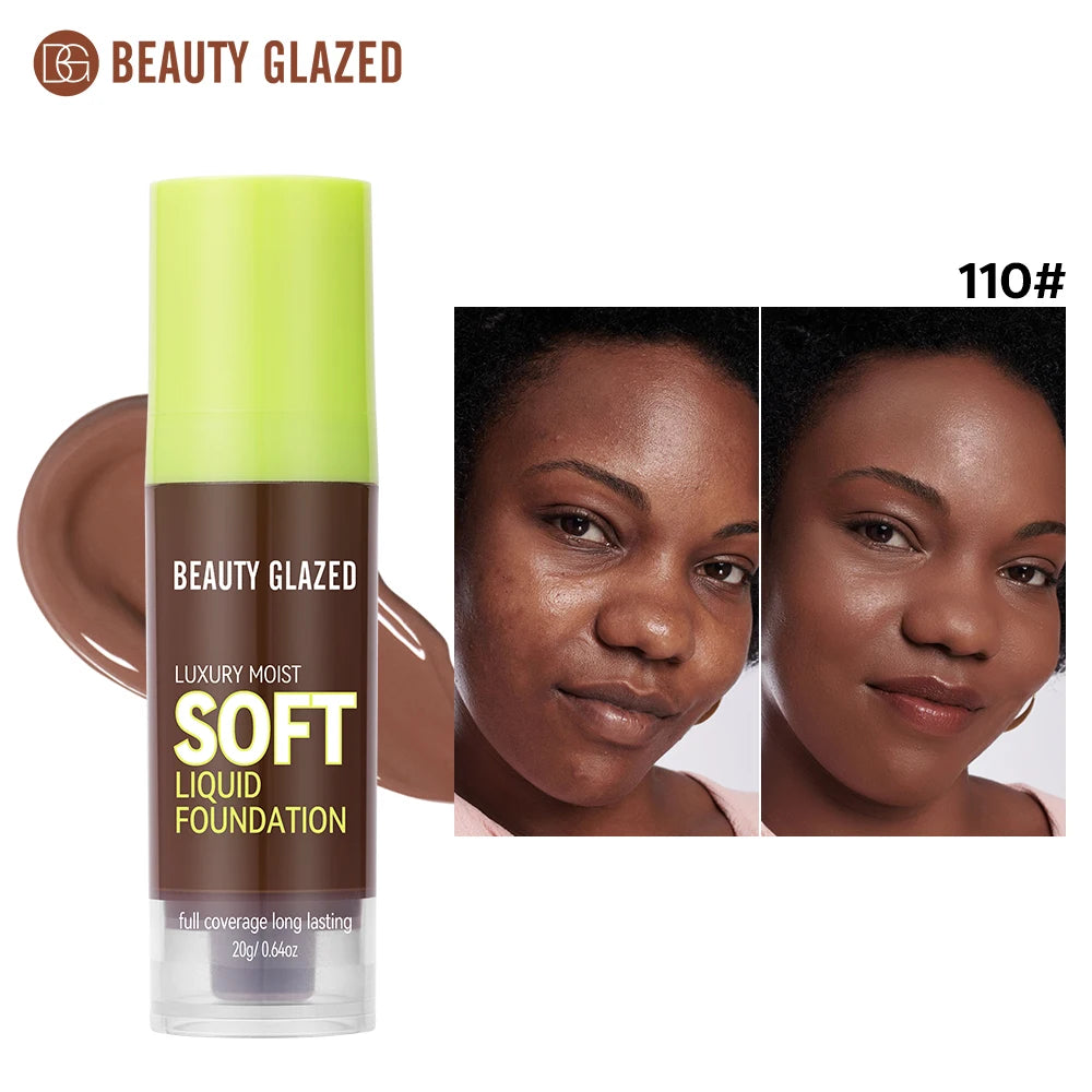 Beauty Glazed Full Coverage Matte Liquid Foundation Waterproof BB Cream Lasting Oil Control Long-lasting Natural Face Makeup