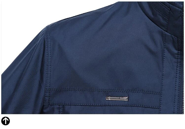 Men’s Business Casual Jacket – SFABL Zipper Outerwear for Spring & Autumn