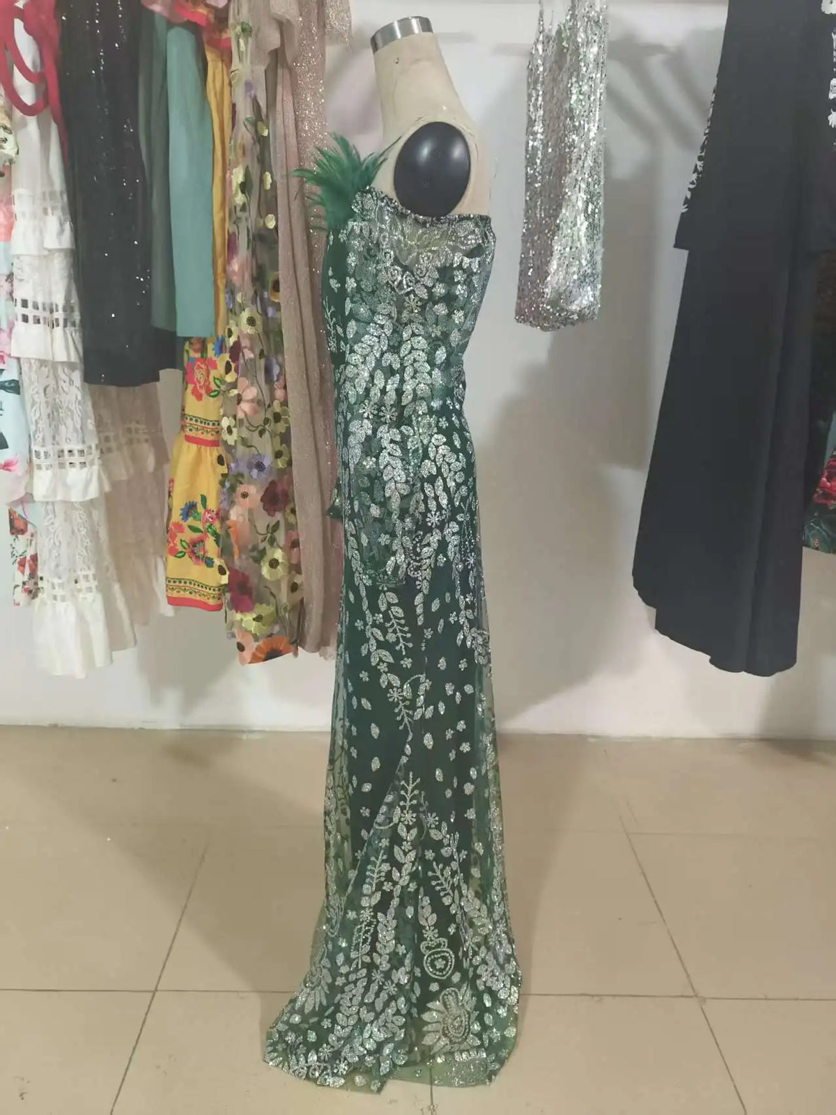 BKLD Woman Clothing Off The Shoulder Feather Mermaid Dress Sexy 2026 Solid Color Elegantes  Long Sleeve Party Dress Vestidos