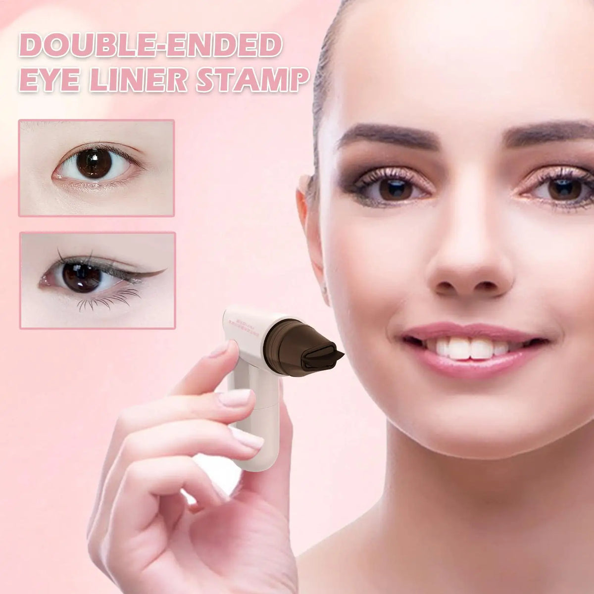 Winged Eye End Stamp Double-Tip Women Makeup Eye End Wing Stamp Waterproof Stencil Portable Quick Drying Eyeliners Cosmetics