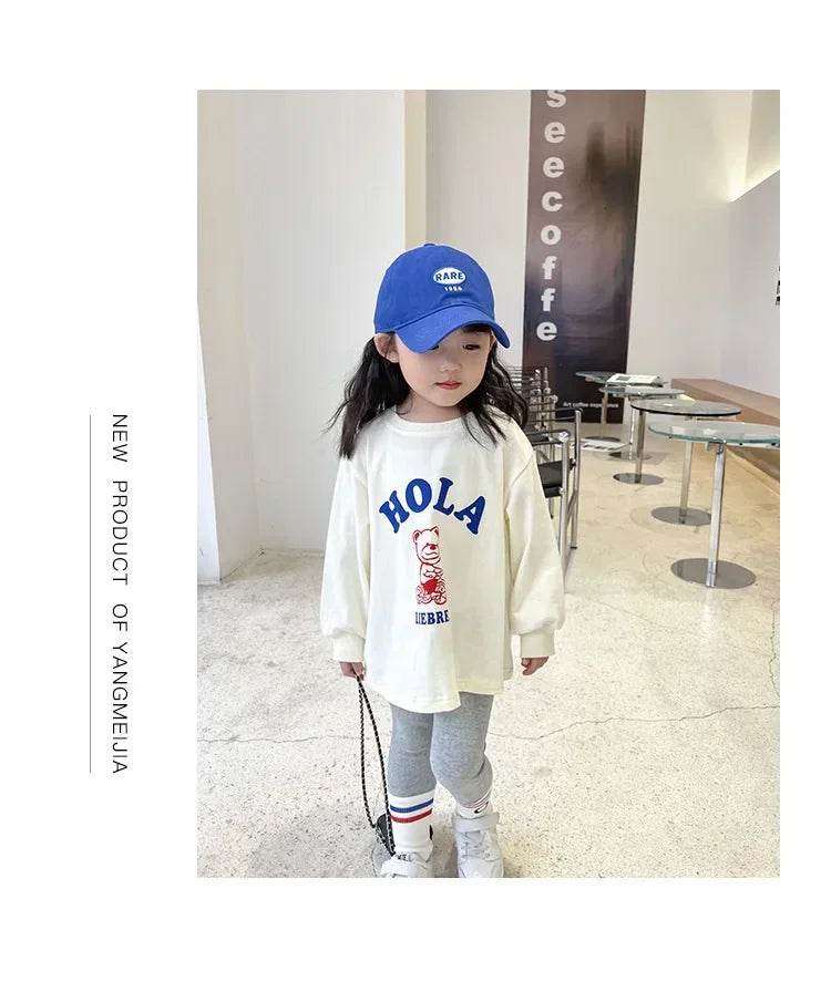 Autumn Children's Fashionable Sports Set Baby Girl Sweater