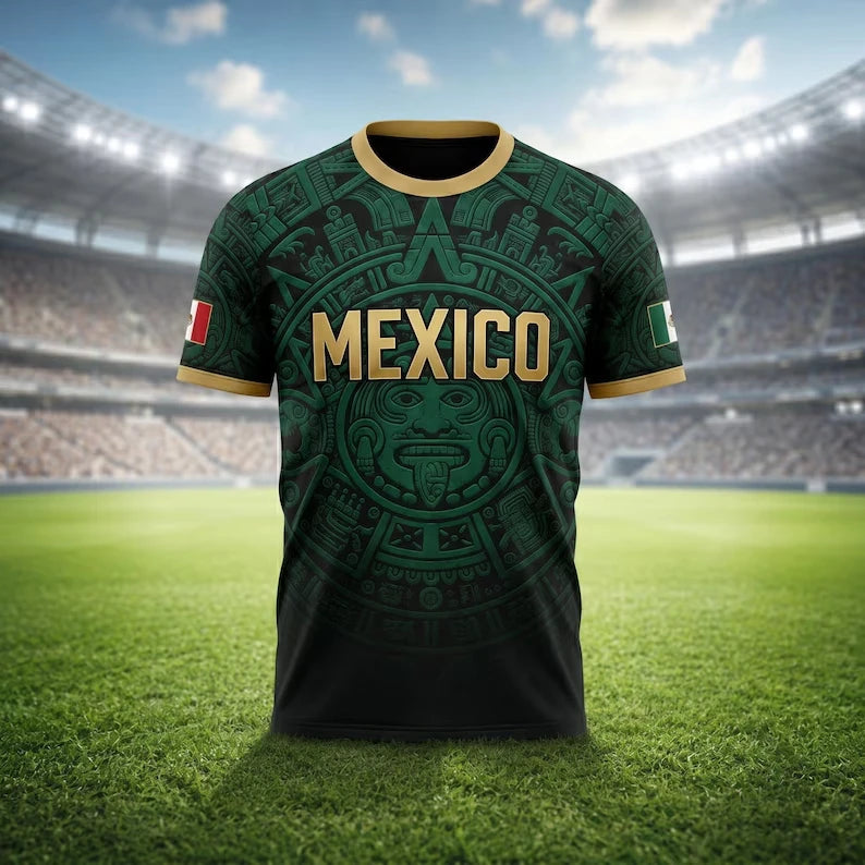 MEXICO NATIONAL FOOTBALL TEAM FAN TRAINING JERSEY 2026 CHILDREN'S MATCH KIT BREATHABLE AND QUICK-DRYING TOP