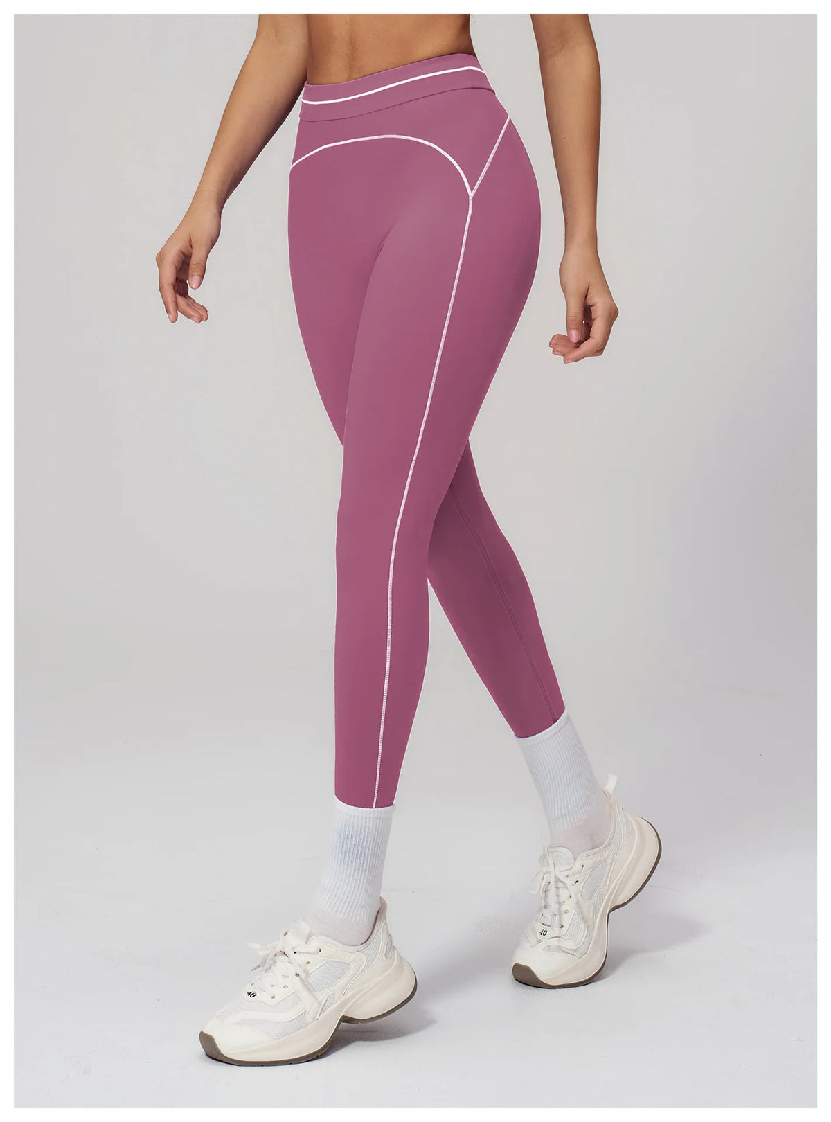 Rooftrellen 1PC Woman High Waisted Fitness Yoga Pants Summer Gym Running Sports Push Up Quick Drying Color Blocking Yoga Pants