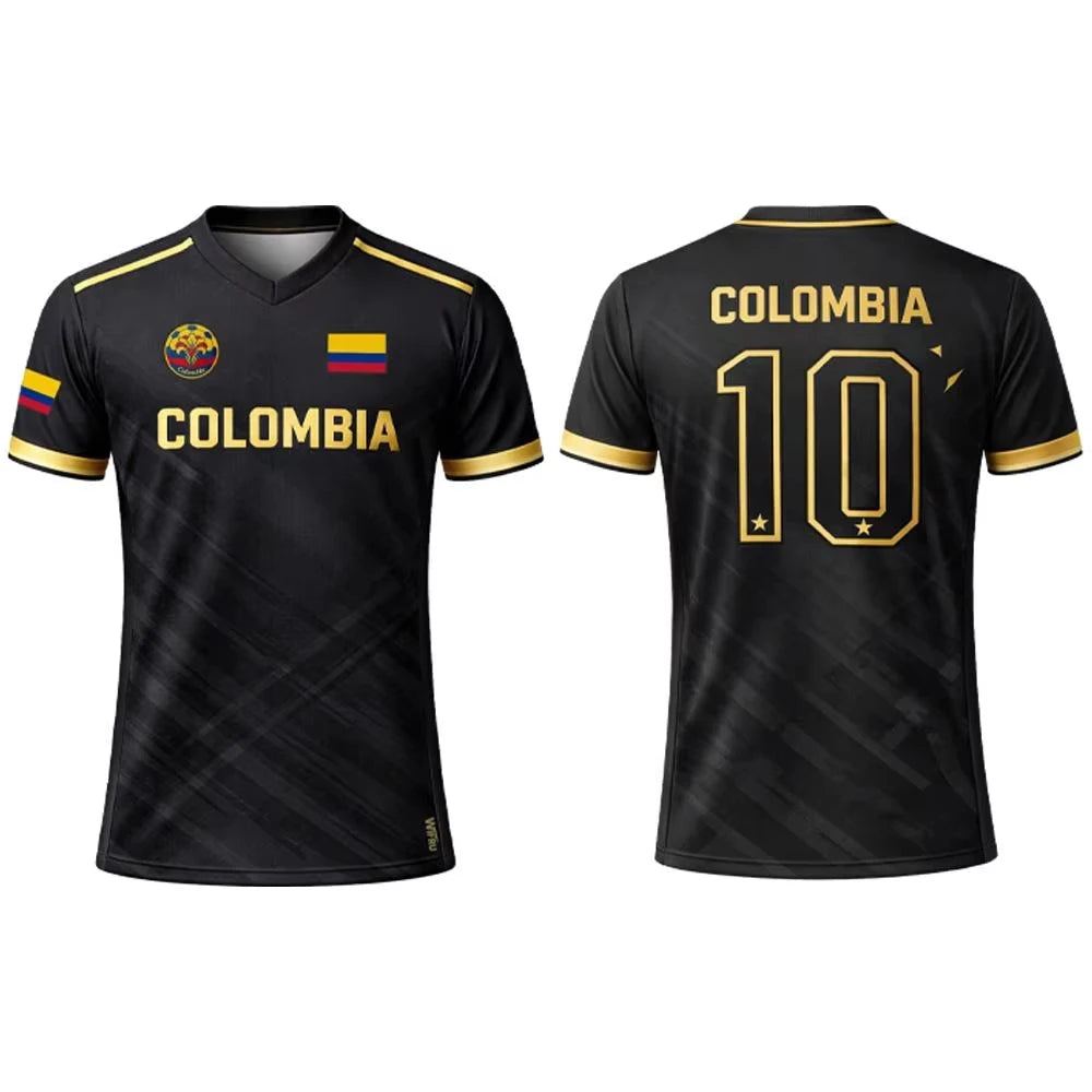 Colombia Flag 3D Printed Jersey Family Edition for Kids Adults T Shirt Outdoor Sports Quick Dry Breathable Tee for Outdoor Sport