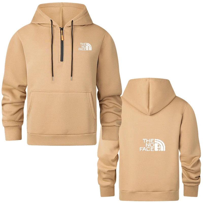 New autumn/winter printed men's hooded chest zipper sport loose fashion multi-functional sports shirt, hoodie with pullover
