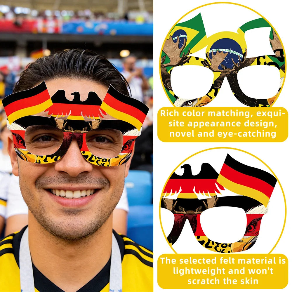 2026 World Football Competition Flag Glasses - نظارات مشجعي كرة القدم 2026 بتصميم أعلام الدول