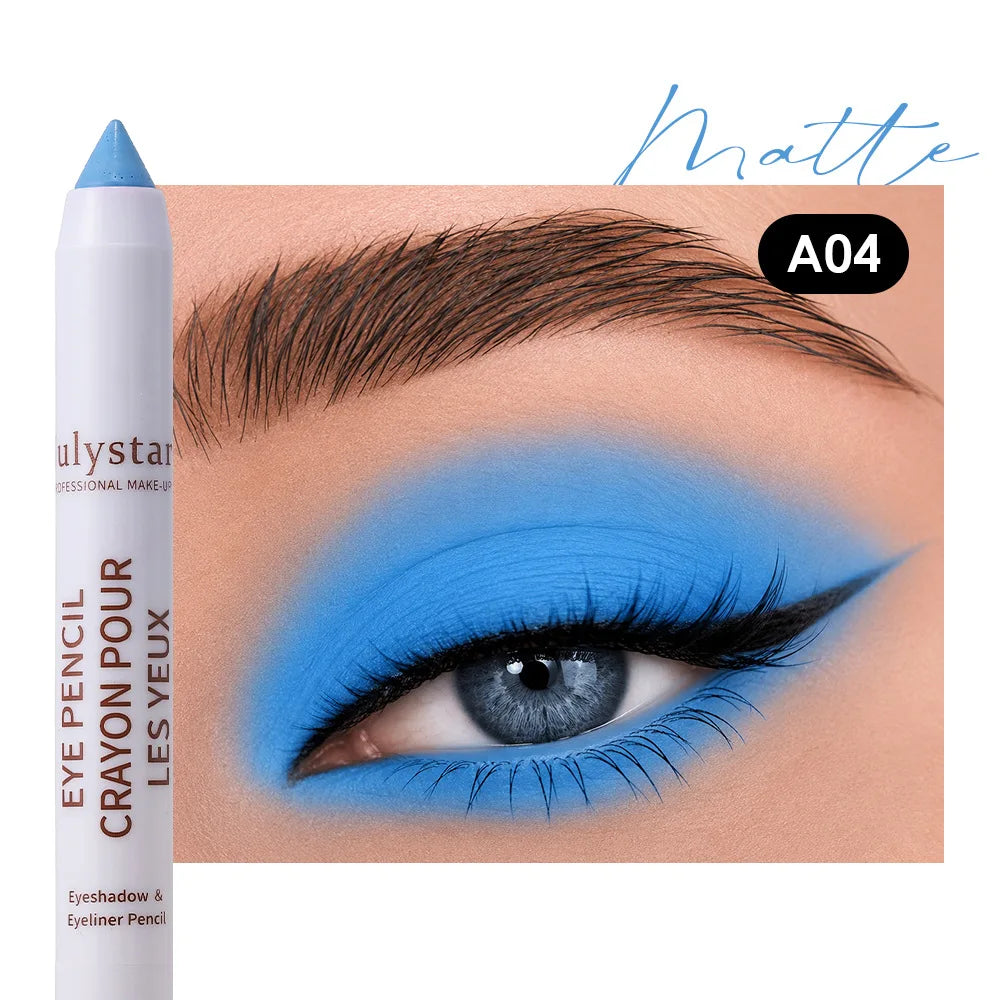 18colors Eyeshadow Stick Matte Shimmer Multi-color Waterproof High Pigmented Eyeshadow Pencil Crayon Makeup Tool Eye Cosmetics