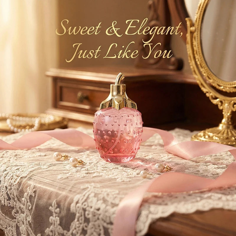 Popular Russian Women's Dating Perfumes Cute Strawberry Design Oriental Notes, Rose And Jasmine, Fresh Charming Fragrance Spray