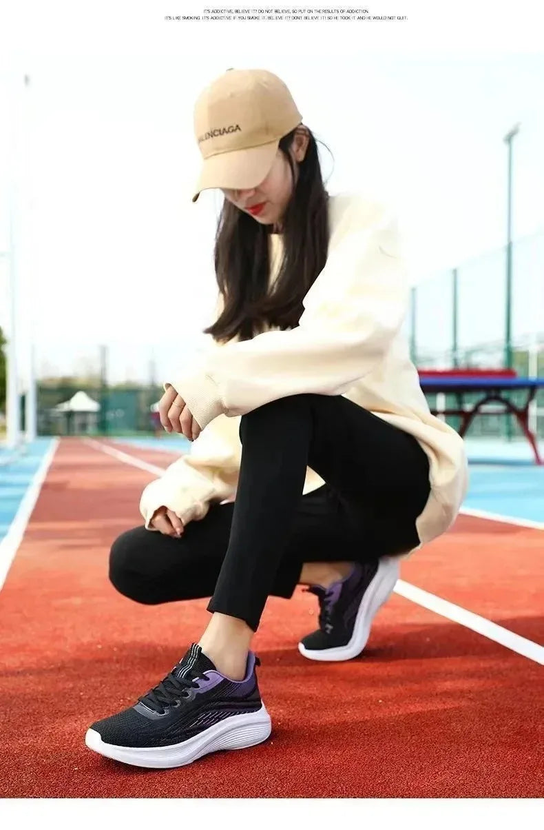 2024 Women’s Fashion Sneakers – Breathable Anti-Slip Running & Hiking Shoes | حذاء رياضي نسائي 2024 – شباشب تنفس مريحة مانعة للانزلاق للجري والمشي