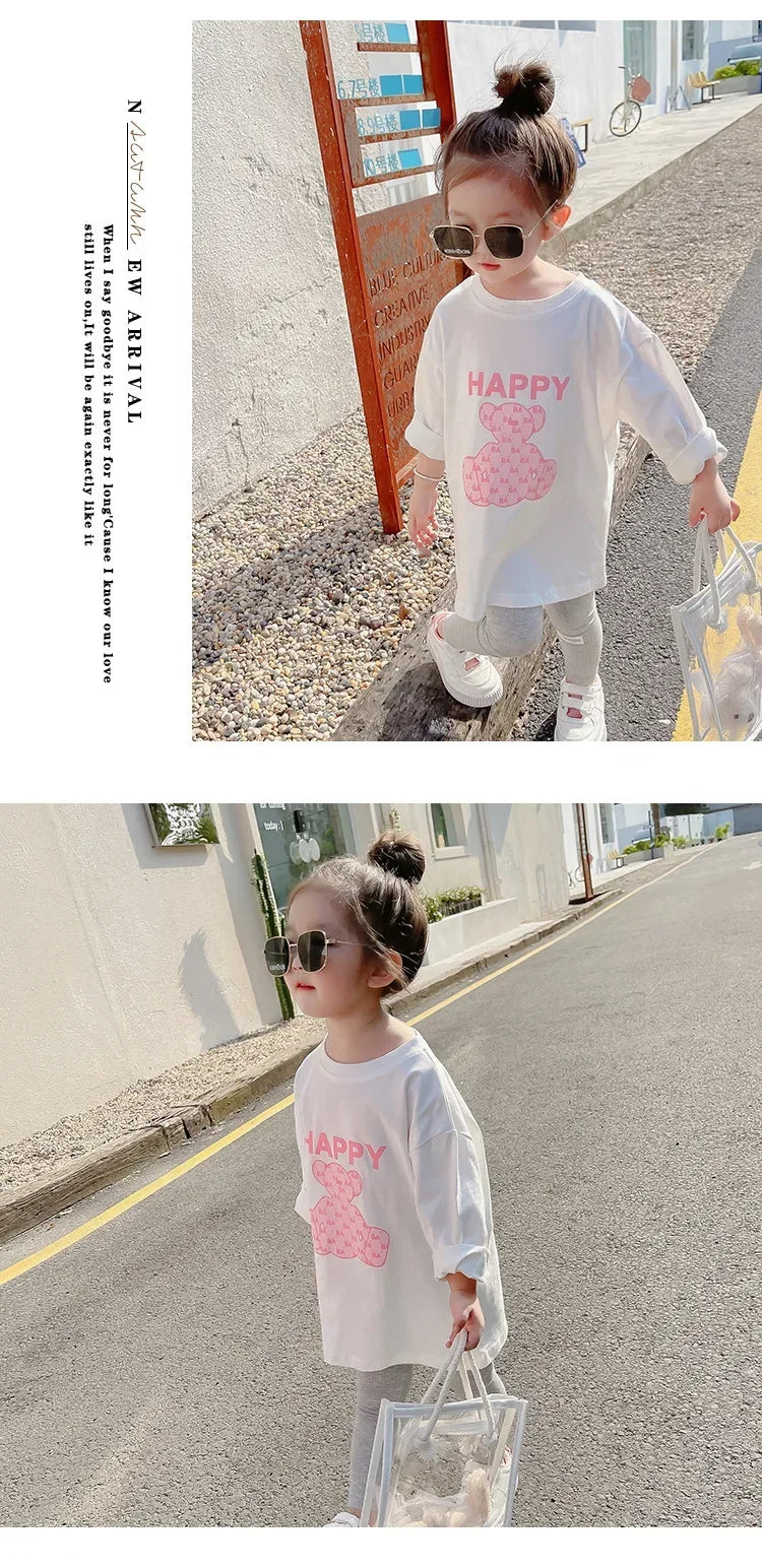 Autumn Children's Fashionable Sports Set Baby Girl Sweater