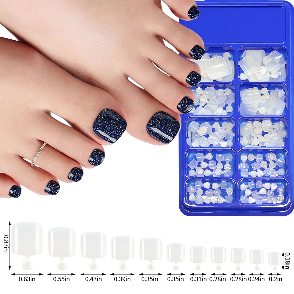 100Pcs Pink White Press on Nails Extension Short Square Fake Nail Tips Acrylic Full Cover False Nails Artifical Fingernails
