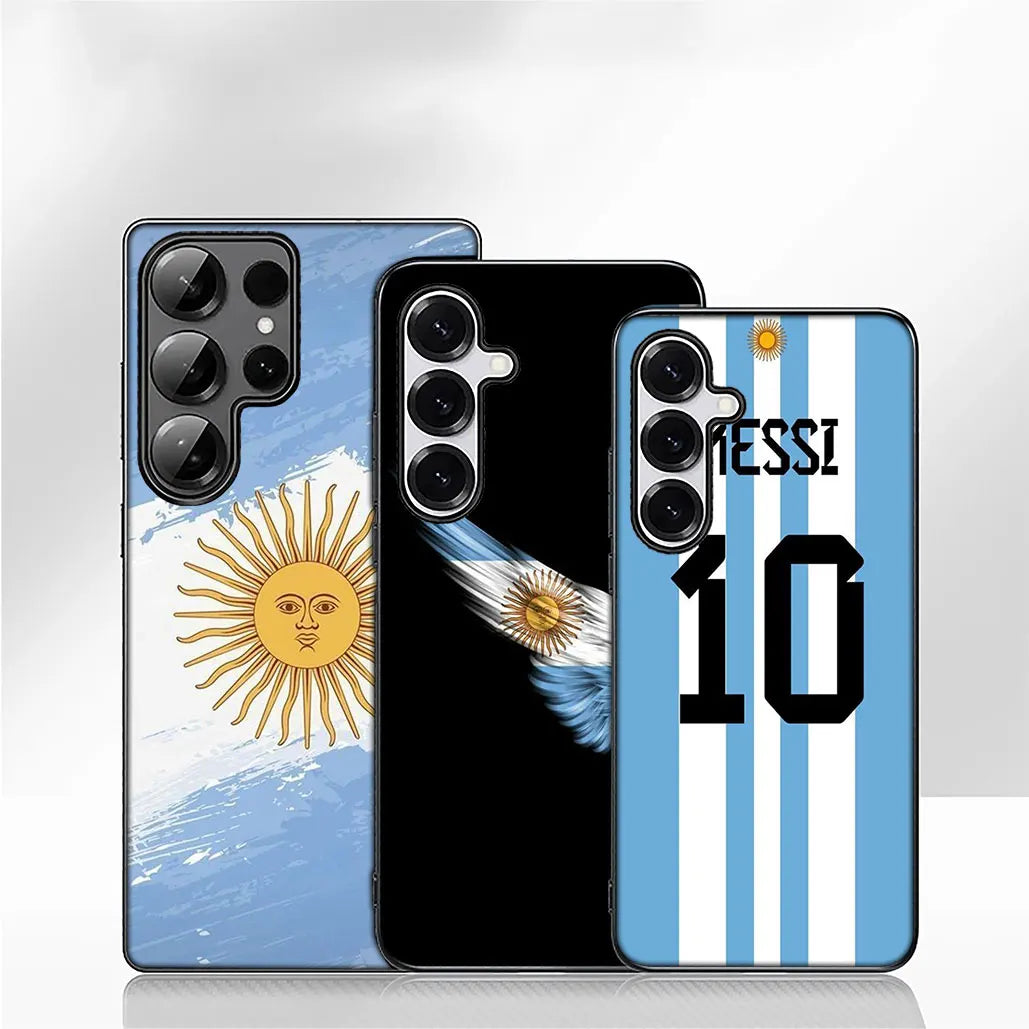 Argentina Flag Football iPhone Case - غطاء آيفون بتصميم علم الأرجنتين لكرة القدم