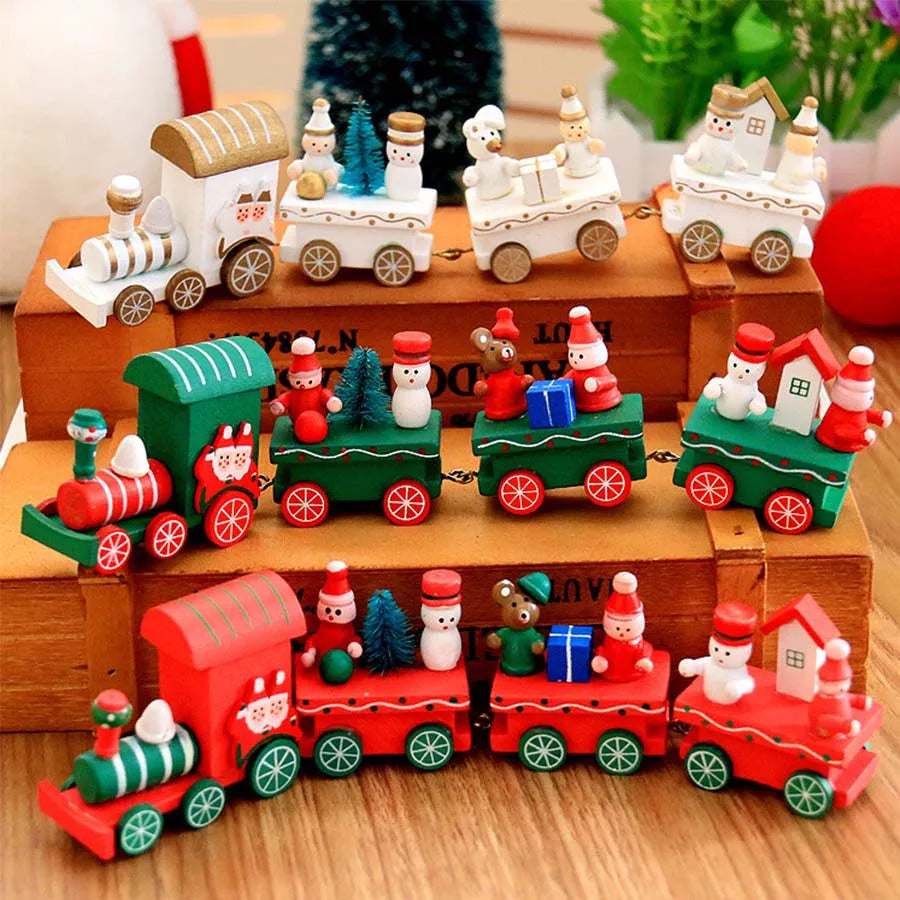 Christmas Train Merry Christmas Decorations For Home 2024 Cristmas Ornament Xmas Navidad Noel Gifts Happy New Year 2025 Gifts